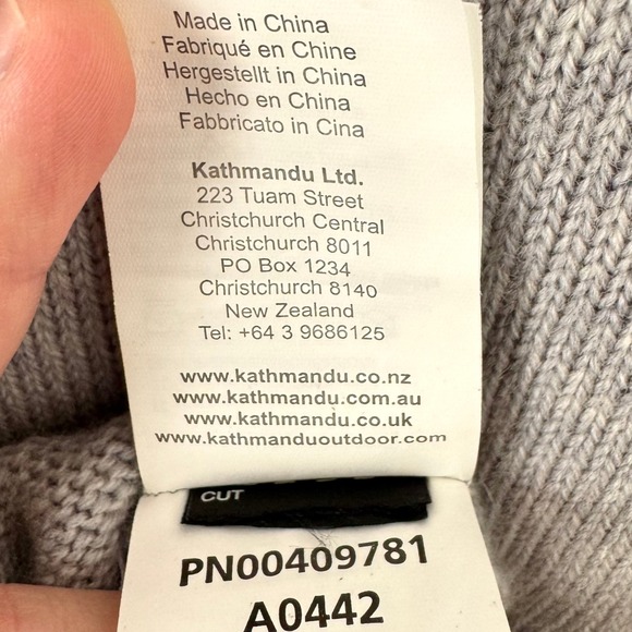 Kathmandu Light Grey Fairisle Crewneck Long‎ Sleeve Knit Wool Sweater Women's 10 - Picture 12 of 12